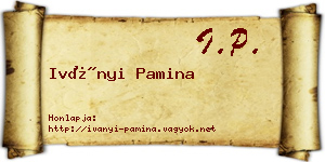 Iványi Pamina névjegykártya