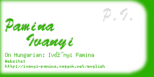 pamina ivanyi business card